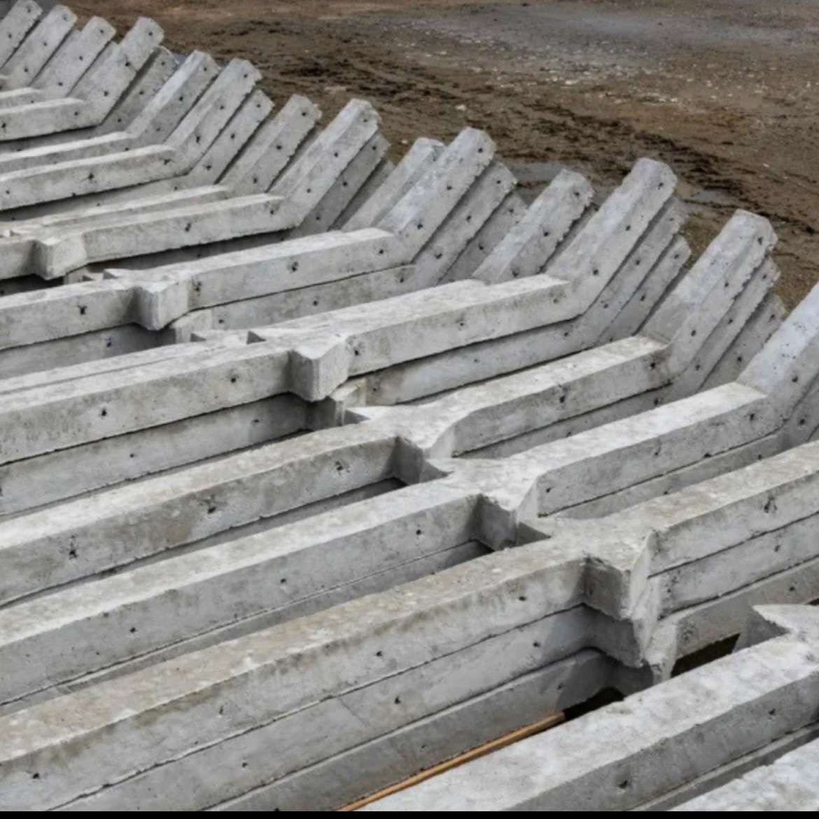 Anéis e componentes de concreto para obras